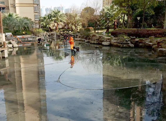 清流景观池淤泥清理